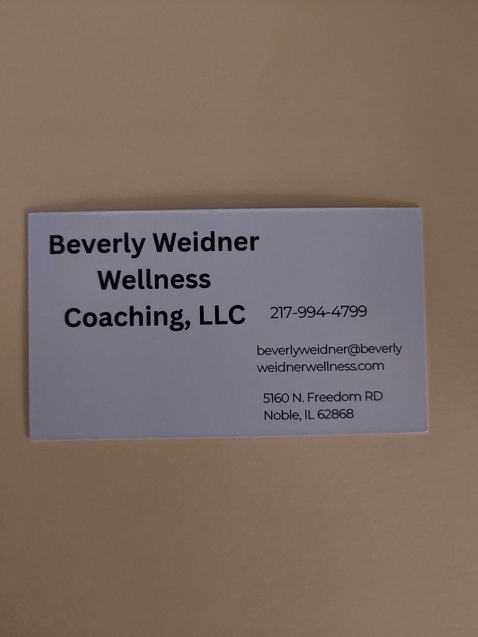 Beverly Weidner – Wellness Coaching LLC logo